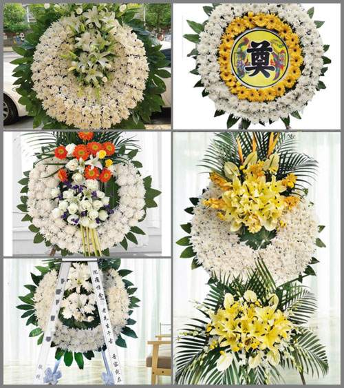 山东济宁汶上县南旺镇南旺一村花圈速递